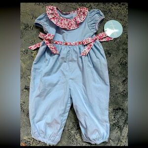 Little English  NWT 9m girl small corduroy long bubble